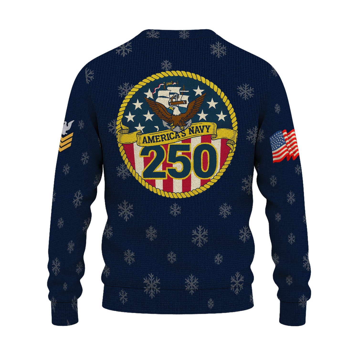 Personalized US Navy Christmas Ugly Sweater KRUST14