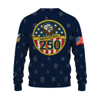 Personalized US Navy Christmas Ugly Sweater KRUST14