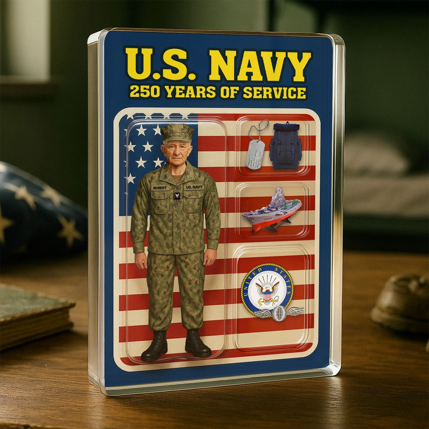 Personalized Acrylic Plaque with NWU Camouflage Uniform
