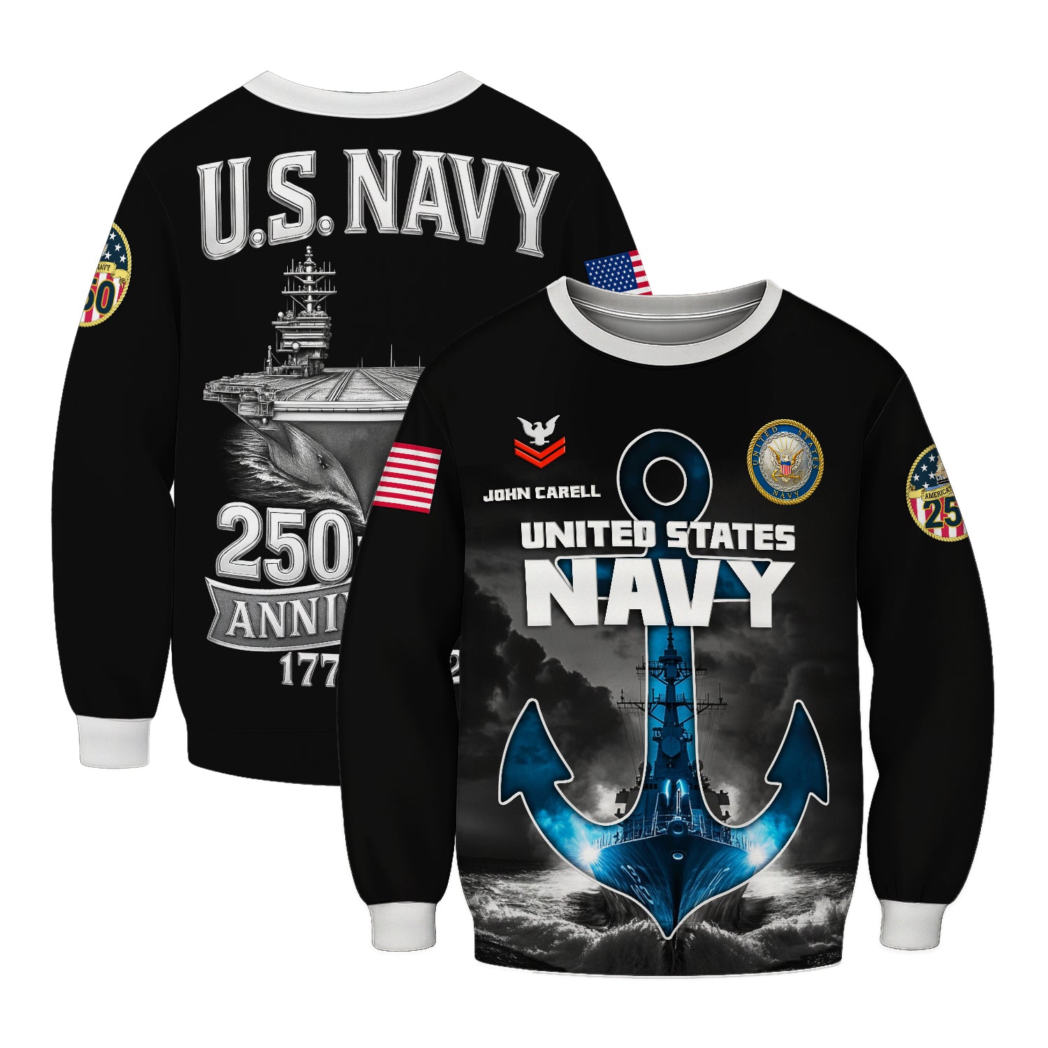 Personalized US Navy Sweatshirt KRSTS01