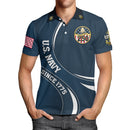 Navy Veteran Polo Shirt – 250 Years of Service, Personalized Rank
