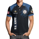 US Navy 250th Anniversary Polo Shirt – Custom Rank & Text Veteran Edition