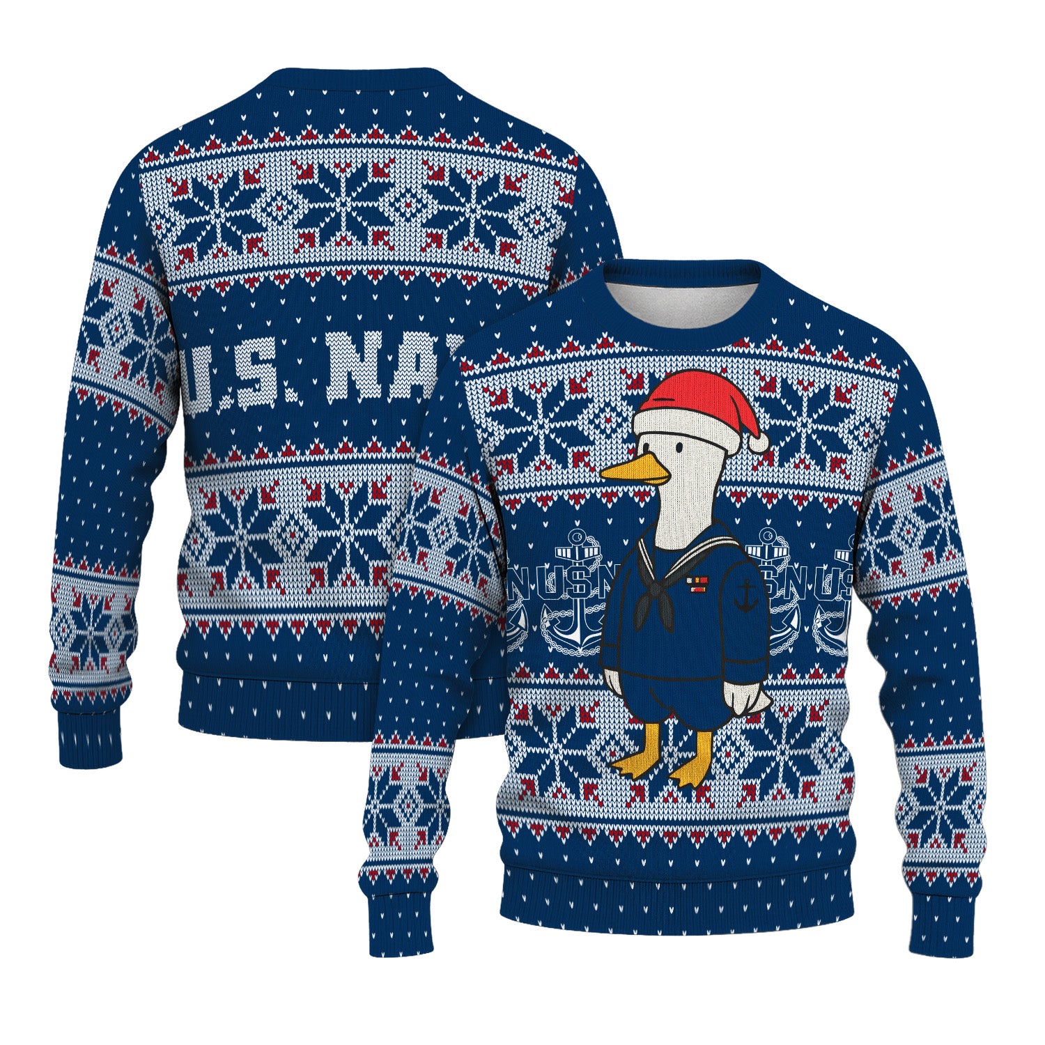 US Navy Sailor Christmas Ugly Sweater