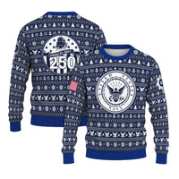 Personalized US Navy Christmas Ugly Sweater KRUST11