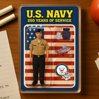 Personalized US NAVY 250th Years Of Service Figure Style Acrylic Plaque