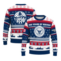 Personalized US Navy Christmas Ugly Sweater UST008