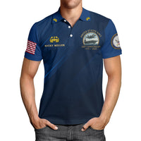 US Navy 250th Anniversary Polo Shirt – Custom Rank & Aircraft Tribute Design
