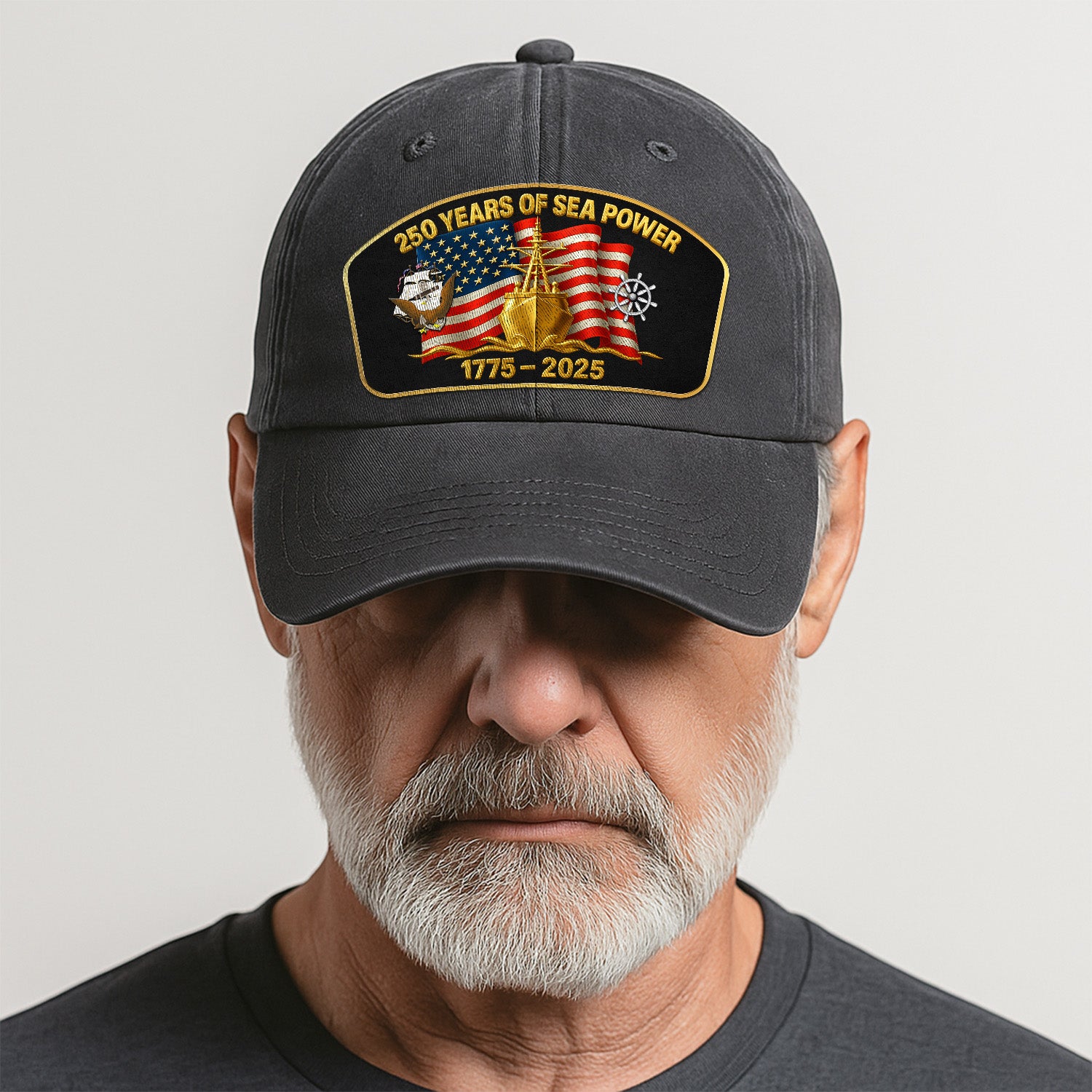 Custom Ranks & Text Premium Washed Denim Cap DC023