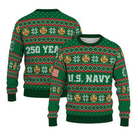 Personalized US Navy Christmas Ugly Sweater UST024