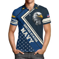 US Navy Polo Shirt – Bald Eagle & American Stars Custom Veteran
