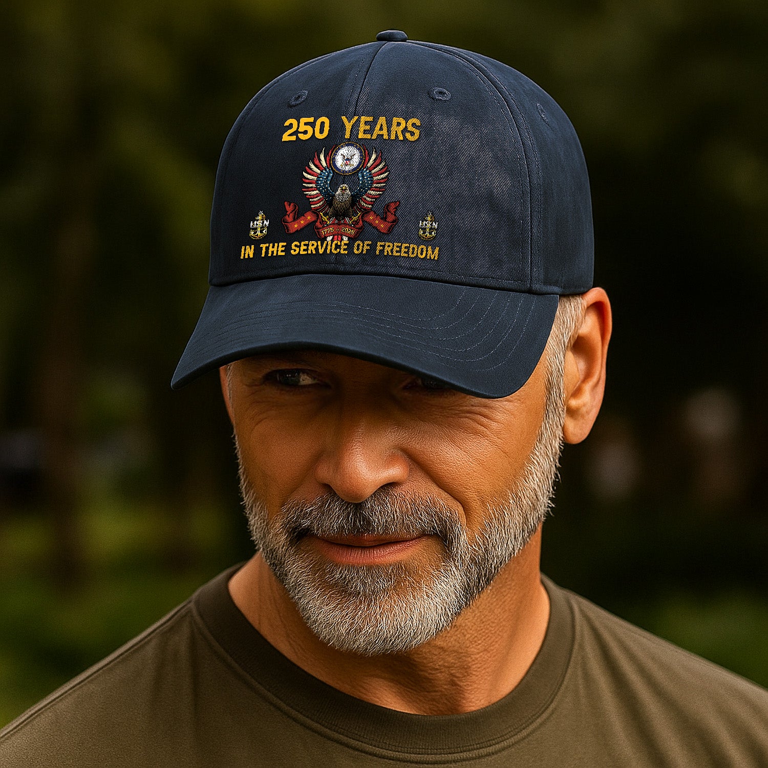 Custom Ranks & Text Premium Washed Denim Cap DC024