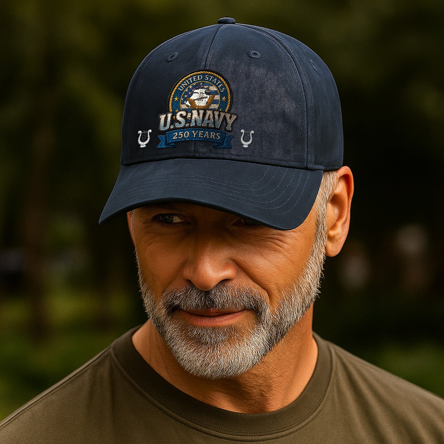 Custom Ranks & Text Premium Washed Denim Cap DC020