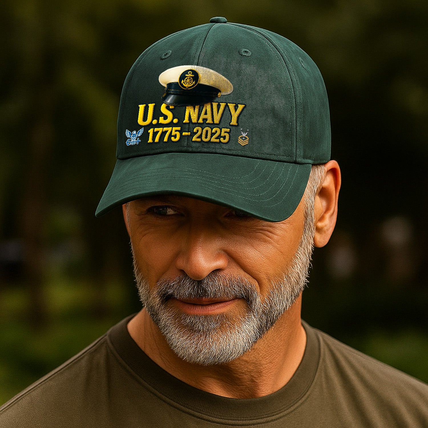 Custom Ranks & Text Premium Washed Denim Cap DC019
