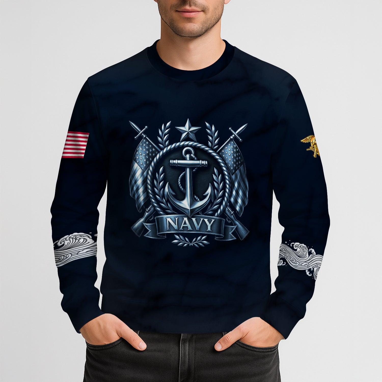 Personalized US Navy Sweatshirt KRSTS06