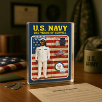 Personalized Acrylic Plaque with White Uniform
