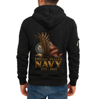 Personalized US Navy Quarter Zip Hoodie KRQZ09