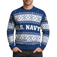 Personalized US Navy Christmas Ugly Sweater UST010