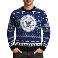 Personalized US Navy Christmas Ugly Sweater UST006