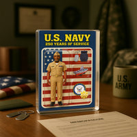 Custom Acrylic Plaque with Photo, Name & Rank