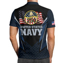 US Navy Polo Shirt – Lightning Eagle Design with Custom Rank & Text