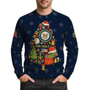 Personalized US Navy Christmas Ugly Sweater KRUST14