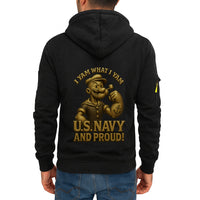 Personalized US Navy Quarter Zip Hoodie KRQZ05