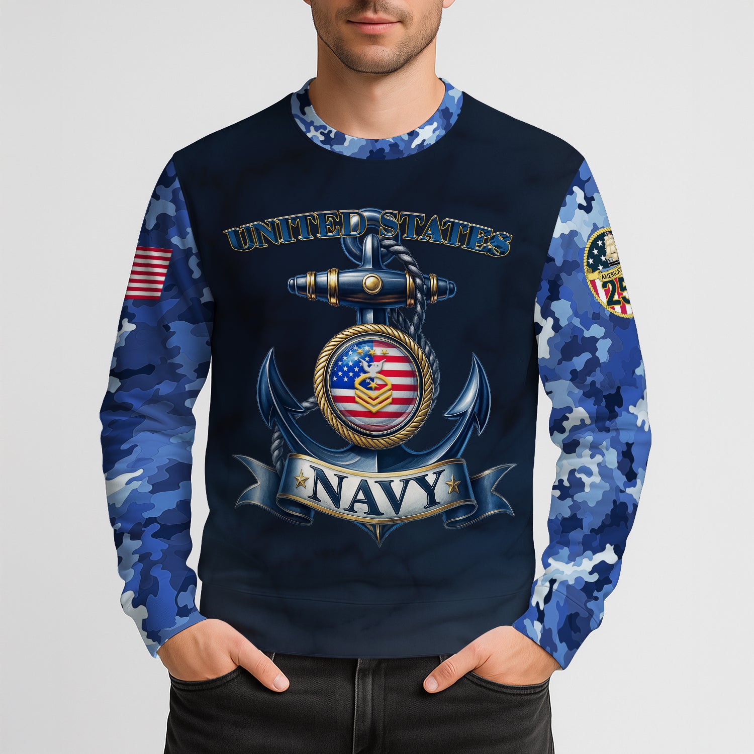 Personalized US Navy Sweatshirt KRSTS07