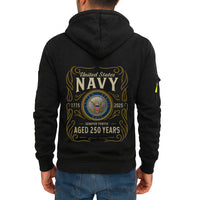 Personalized US Navy Quarter Zip Hoodie KRQZ04