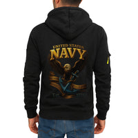 Personalized US Navy Quarter Zip Hoodie KRQZ01