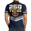 US Navy Polo Shirt – Chevron Stripes & Hex Pattern Custom Rank Edition