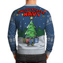 US Navy Caption Christmas Ugly Sweater