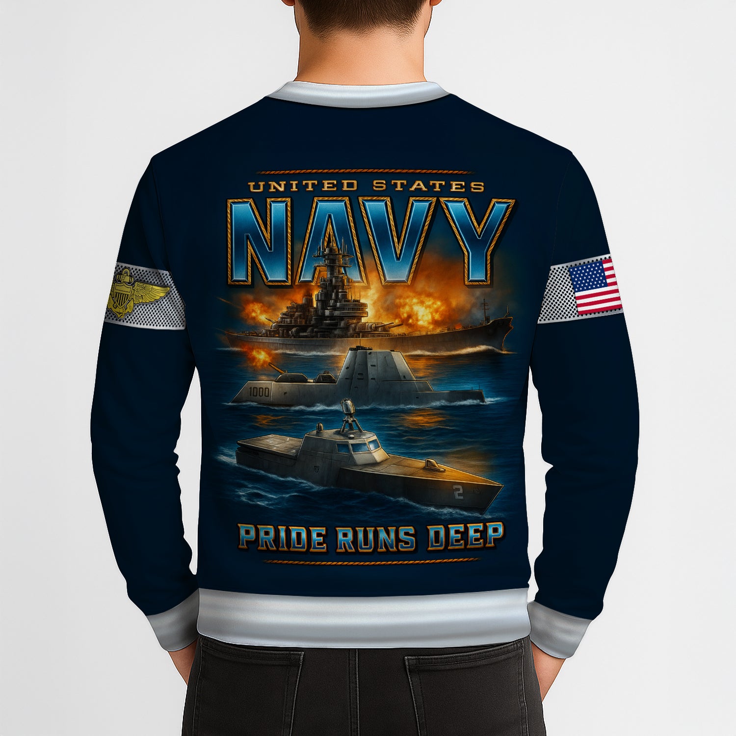 Personalized US Navy Sweatshirt KRSTS10
