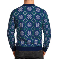 US Navy 250 America Pattern Christmas Ugly Sweater