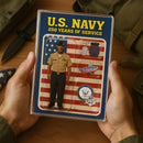 Personalized US NAVY 250th Years Of Service Figure Style Acrylic Plaque