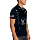US Navy Polo Shirt – Lightning Eagle Design with Custom Rank & Text