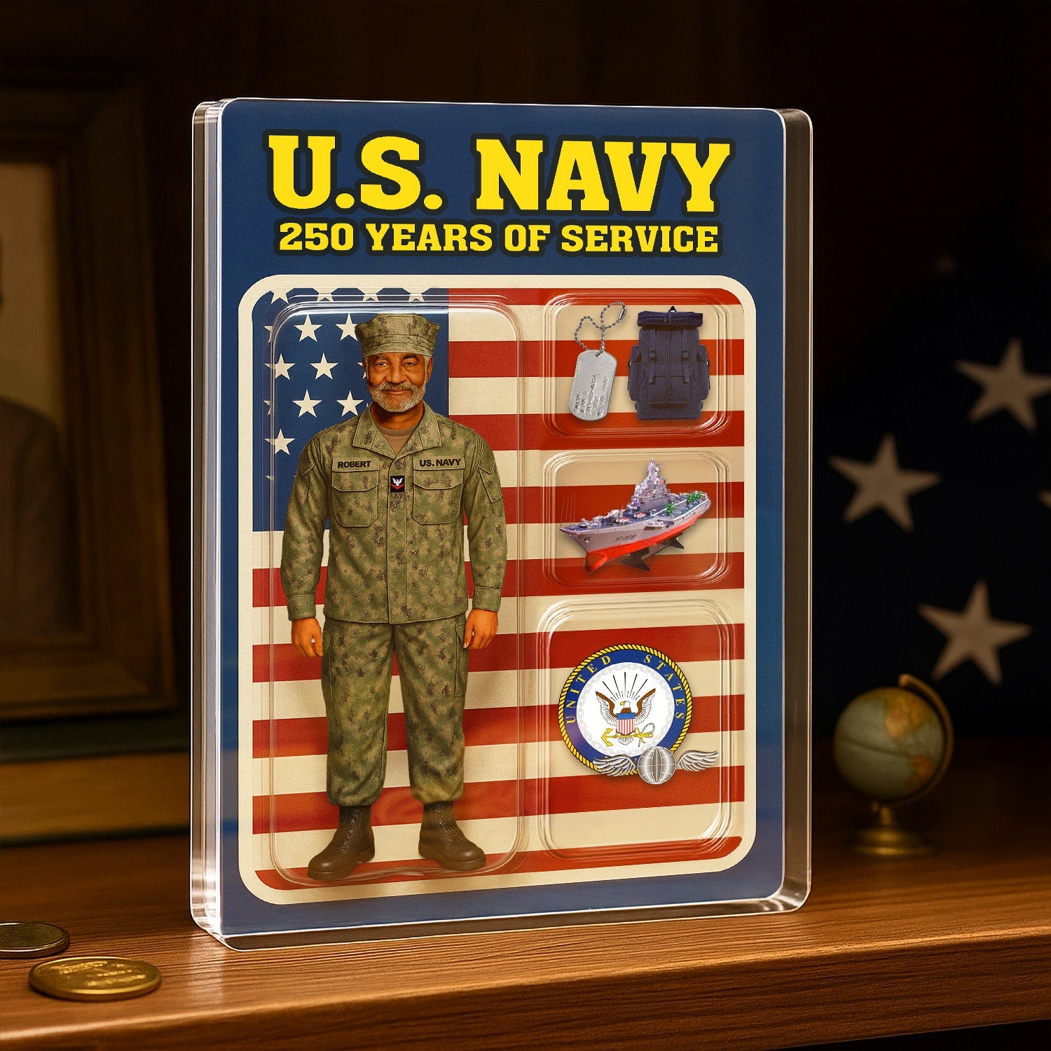 Personalized Acrylic Plaque with NWU Camouflage Uniform