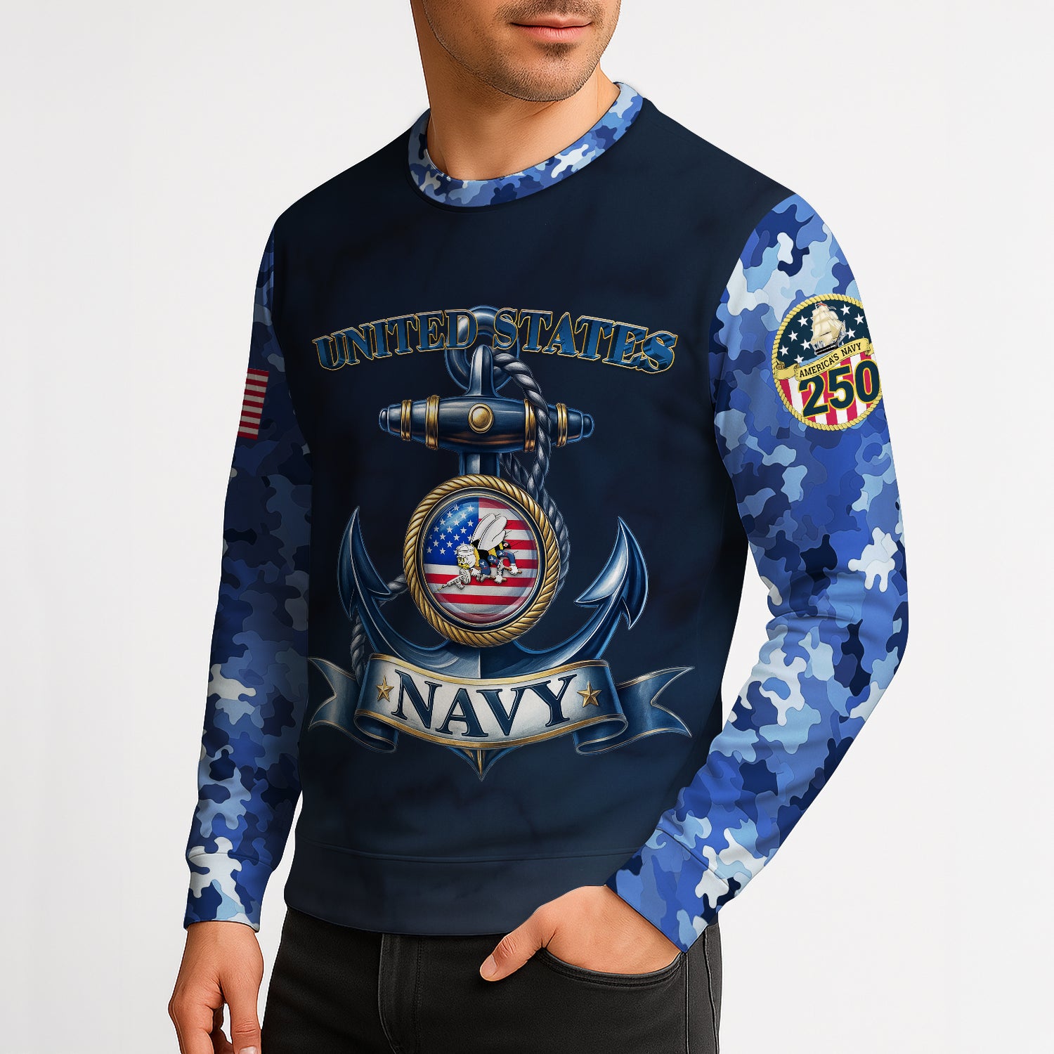 Personalized US Navy Sweatshirt KRSTS07