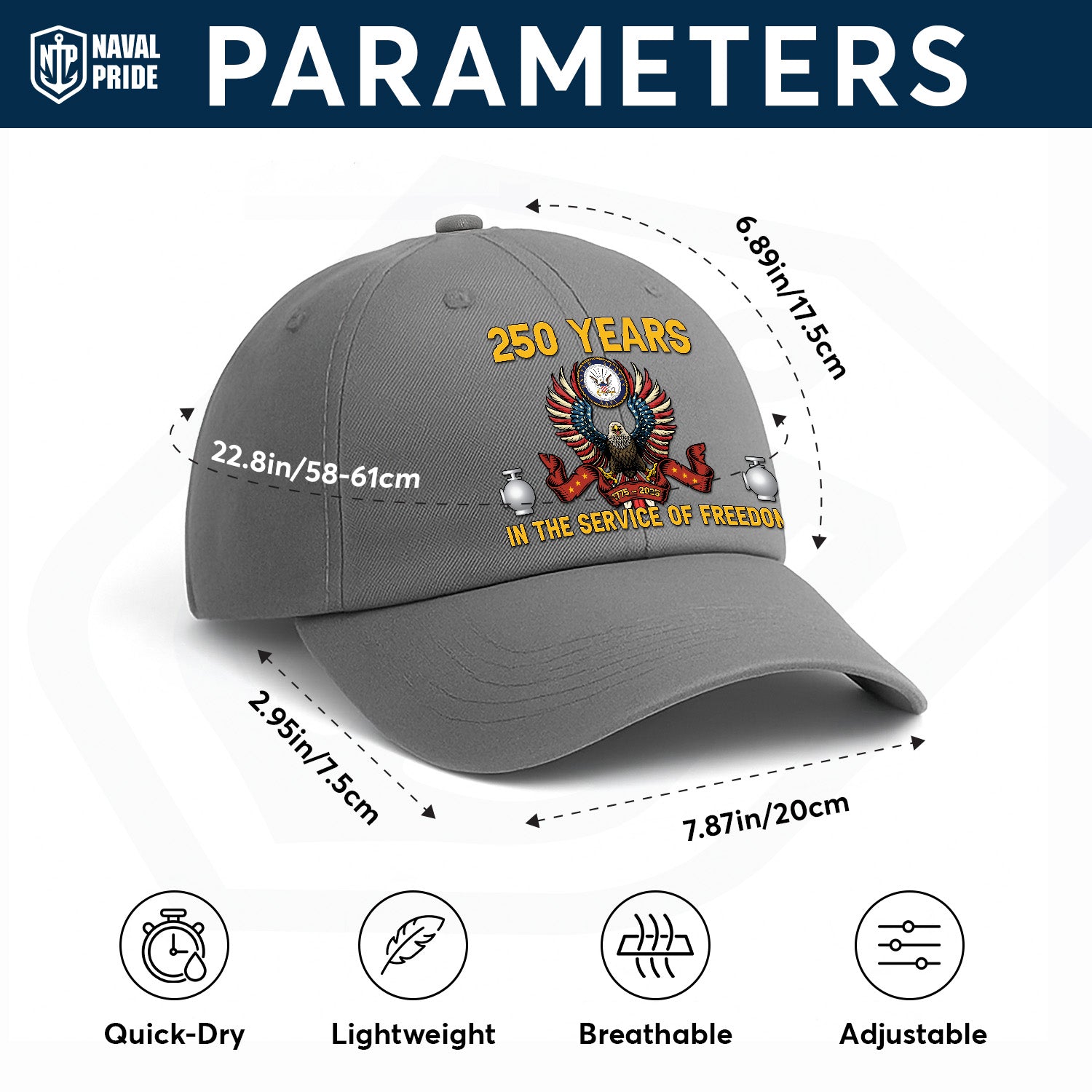 Custom Ranks & Text Premium Washed Denim Cap DC024