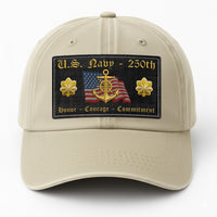 Premium Washed Denim Cap – Embroidered-Effect Print DC001