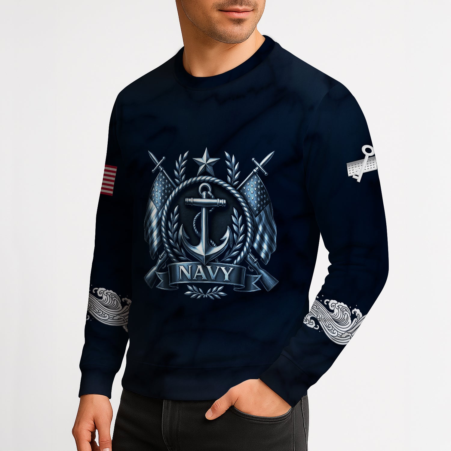 Personalized US Navy Sweatshirt KRSTS06