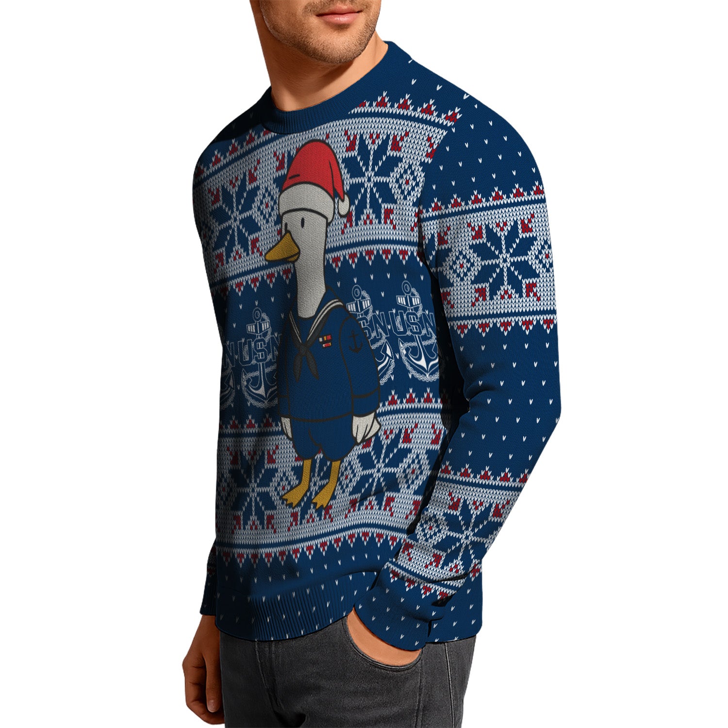 US Navy Sailor Christmas Ugly Sweater