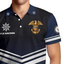 US Navy Polo Shirt – Chevron Stripes & Hex Pattern Custom Rank Edition