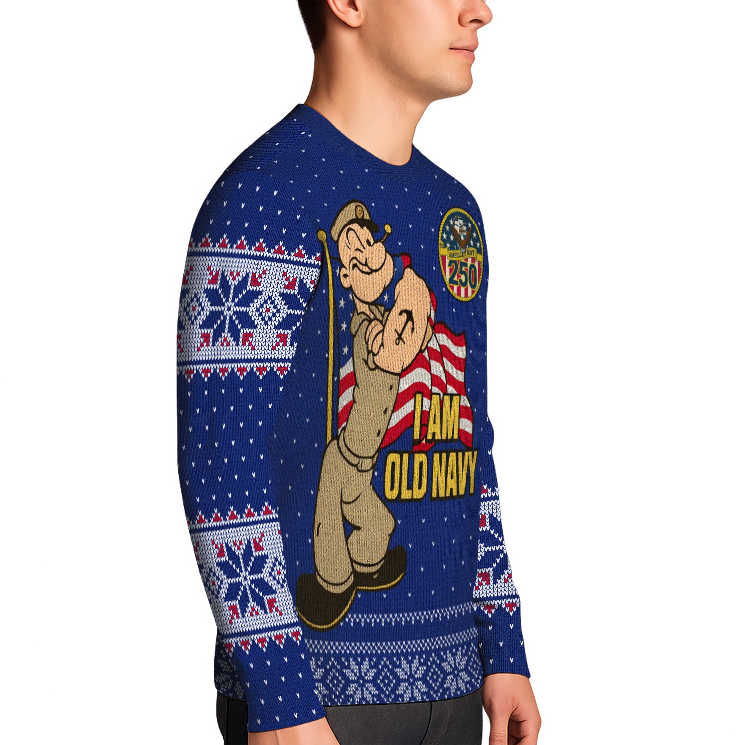 I Am Old Navy Christmas Ugly Sweater