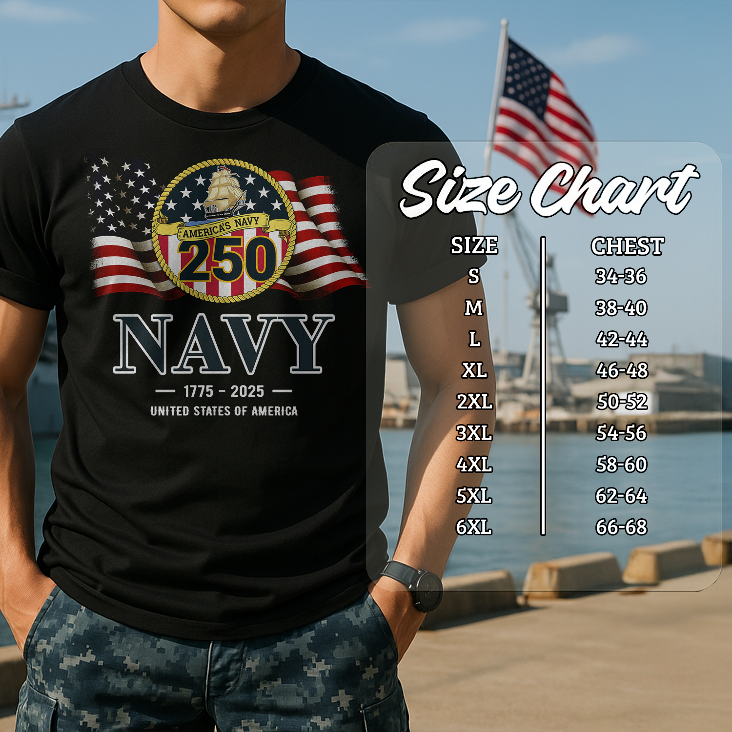 US Navy 250 United States Of America Classic T-Shirt