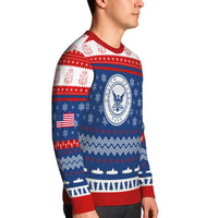 Personalized US Navy Christmas Ugly Sweater UST009