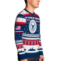 Personalized US Navy Christmas Ugly Sweater UST008