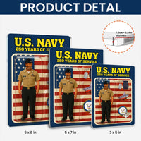 Personalized US NAVY 250th Years Of Service Figure Style Acrylic Plaque