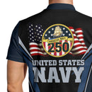 US Navy Polo Shirt – Lightning Eagle Design with Custom Rank & Text