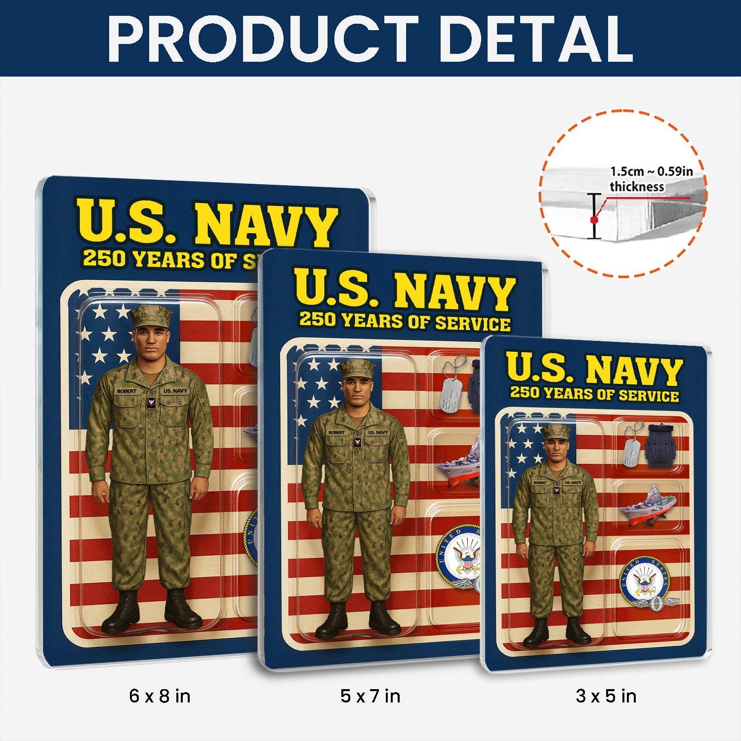 Personalized Acrylic Plaque with NWU Camouflage Uniform