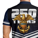 US Navy Polo Shirt – Chevron Stripes & Hex Pattern Custom Rank Edition